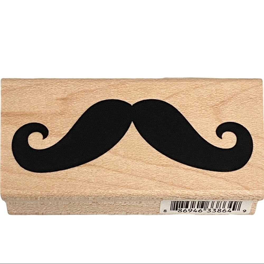 Recollections Stamp Mustache 1.75” Wood